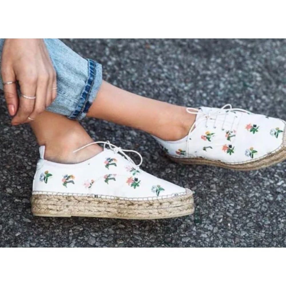 Yves Saint Laurent Prairie Floral Espadrille Sneakers - Picture 2 of 11